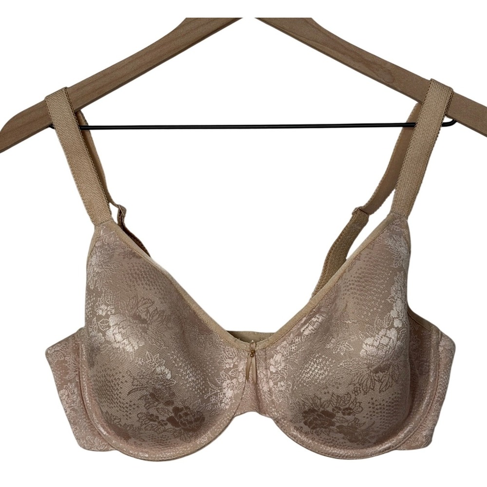 Wacoal Full Coverage Lace Overlay Underwire Bra Beige 36DDD Intimates Comfort‎